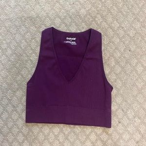 Low v cut tank top